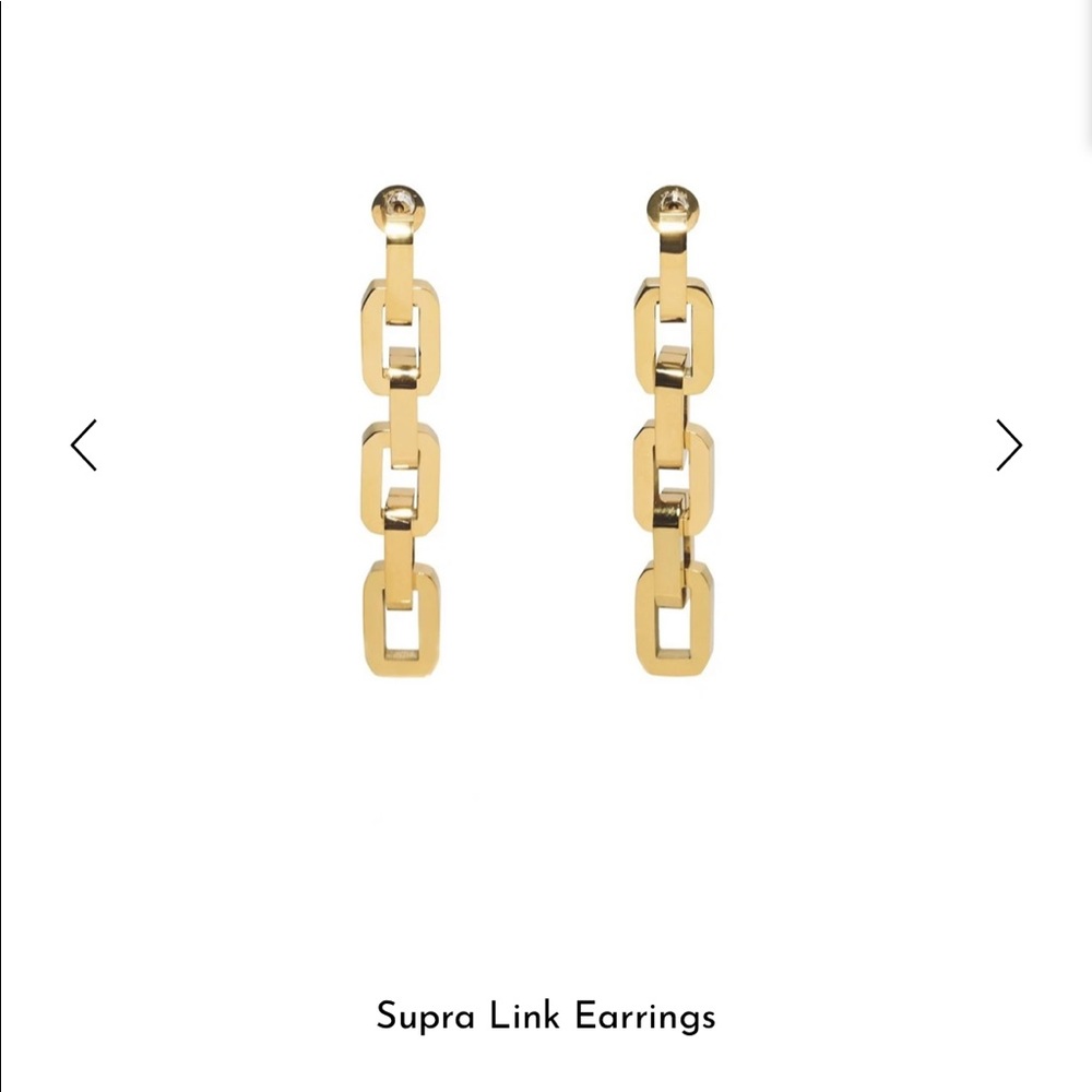 NWT Eddie Borgo Gold Supra Link Earrings
